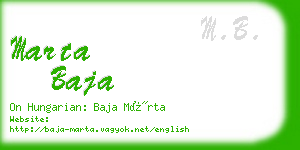 marta baja business card